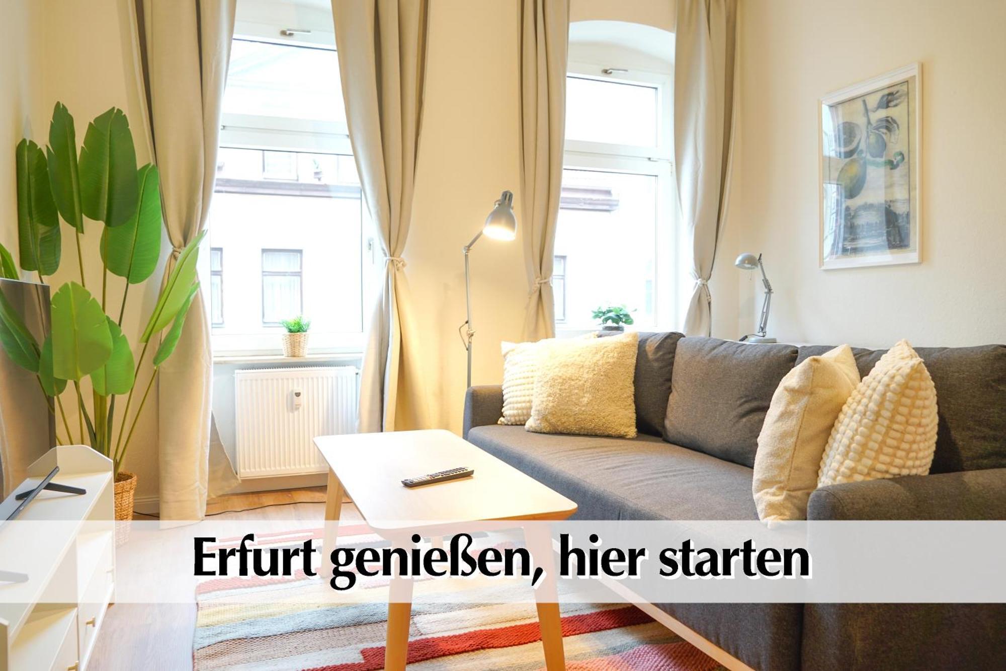 Grossraum-Apartments Mit 2Sz, Wz, Kueche, Smart-Tv, Parken, Etc Erfurt Esterno foto